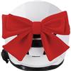 Gwezmxs Copripara per Casco da Motocicletta per Donne, Decorazione con Fiocco in Tessuto Carino, Rosso