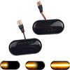 Hacreyatu Dinamici LED Indicatore di direzione laterale per N-issan Qashqai J10 Micra C NP300 Navara Pathfinder Terrano III R51 Versa Cube Z11 (Nero)