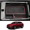 CDEFG Compatibile con Alfa Romeo Tonale 2022 2023, Vano Portaoggetti da Bracciolo Scatola di Controllo Centrale Scatola di Organizer per Auto Tonale Hybrid PHEV Accessori (Rosso)