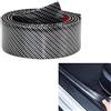 BoYeeBo Universale Fibra di Carbonio Protezione per Porte d'ingresso dell'auto, Adesivo Autoadesivo sul davanzale della portiera dell'auto per Camion SUV Auto (Nero, 5×250 cm/2×98,4 Pollici)