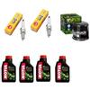 Generico KIT TAGLIANDO CANDELA NGK FILTRO OLIO HIFLO + OLIO MOTORE MOTUL COMPATIBILE CON Triumph Tiger 955 i 2001 2004