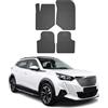 OMAC Tappetini in Gomma Compatibili con Peugeot 2008 2019-2026 Tappetini Auto Gomma Nero 4tlg