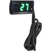 Aumotop Indicatore Digitale della Temperatura 'acqua LCD per Moto Design Sottile per Maglietta Universale per Moto (Retroilluminazione verde)