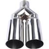 GBGWRMRYX Terminale Di Scarico Terminale Di Scarico Universale In Acciaio Inox A Doppio Cilindro Ingresso 63 Mm E Uscita Da 76 Mm Per Auto Terminali