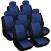 eSituro Set Coprisedili Auto Universale Coprisedili per Macchina a 7 Posti in Poliestere Seat Cover Protezione Sedile