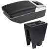 SAUANMNKTP Scatola per bracciolo auto Per Citroen C1 2010-2020 Bracciolo Console Storage Box Interni Accessori Auto Dedicati Braccioli per Auto(A black line NO USB)