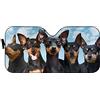 Generic Squadra Divertente del Pinscher Nano Parasole per Auto Pieghevole Copri Vetro Car Anti-UV Copri Parabrezza per Car Universale per Camion SUV Estate S
