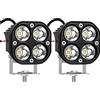 Asudaro 2 Pezzi Faretti Per Moto Impermeabile Universale 4 LED Faro Del Motociclo 40W Fari Supplementari Per Moto Fari Moto LED Faretto Anteriore Bianco Per Treni, Camion, Escavatori, ATV
