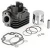 Artudatech kit cilindro pistone kit cilindro 70cc Cylinder Jug 47mm 2T Big Bore Kit Fit for AC Minarelli Fit for Yamaha Aerox Jog MBK Nitro Fit for Aprilia SR 50 Piston Ring Gaskets