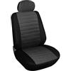 WOLTU Coprisedile Copertura Anteriore Singolo Universale per Auto Macchina Seat Cover Protezione per Sedile di Poliestere Grigio
