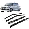 CarJoy Deflettori d'aria e antipioggia per finestrini laterali, compatibili con Suzuki Swift 2013-2017 Hatchback finestrini auto, protezione antipioggia, deflettori di misura esterna, 4 pezzi