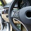 AUTO-spro 4 stili ABS cromato per E90 Serie 3 2005 - 2012, decorazione per volante auto (fibra di carbonio)
