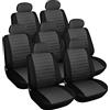 eSituro Set Coprisedili Auto Universale Coprisedili per Macchina a 7 Posti in Poliestere Seat Cover Protezione Sedile SCSC0037