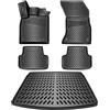 ELMASLINE 3D Tappetini Gomma e Vasca Baule per Audi A4 (B9) station wagon (Avant) 2015-2025 | Tappetini Auto | Vasca per il bagagliaio | Accessori auto