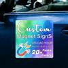 HBTTFR Adesivi magnetici personalizzati, Cartello magnetico per auto con Il Testo e Il Logo desiderati, Uso personale e pubblicitario, Cartelli magnetici per auto facili da progettare e stampare