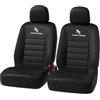 WOLTU Set Coprisedili Anteriori Auto 2 Posti Seat Cover Protezioni Universali per Macchina Tessuto Poliestere Nero