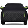 Gaoxianglin Telo Antigrandine Inverno per BMW X3 M Sport (G01 2018), Telo Grandine Auto Vento Antipolvere Copri Auto in Cotone Traspirante (Black,per BMW X3 M Sport (G01 2018))
