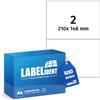 Labelident Etichetta di spedizione - 210 x 148 mm - 1.000 etichette autoadesive su 500 fogli DIN A4 I etichette di spedizione A5 per DHL, DPD, Fedex, GLS, Hermes, UPS - per stampanti laser e inkjet I