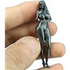 Generic Scultura femminile in ottone nero in piedi, bella statuetta di donna nuda in metallo, statuetta per body art, segnalibri, ornamento da scrivania, decorazione per auto, statuette da collezione