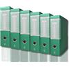 LogicaShop UBOX Raccoglitori ad Anelli A4 - Formato Protocollo Dorso 8, Senza Custodia (Verde, 6Pz)