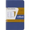 Moleskine Volant Journal, Set 2 Quaderni con Pagine Bianche Staccabili, Copertina Morbida, Colori Blu e Ambra, Formato XS 6.5 x 10.5 cm