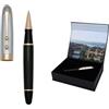 Piguet Geneve Suisse Piguet Genève - Penna Stilografica e Rollerball di Lusso ed Ergonomica - Sigma - Pennino M, Finiture Dorate - Confezione Regalo con Ricarica Universale e Convertitore (Penna roller, Deluxe)