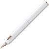 Lamy dialog cc white - penna stilografica senza capp. con meccanismo a rotazione - pennino bicolore in oro 14 ct, parz. platinato e di misura M - cartuccia T 10 blu e conv. Z 27 - per destrimani