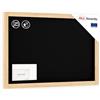 ALLboards Lavagna Nera da Gesso con Cornice in Legno Naturale 90x60cm, Scrivibile con Gessetti e Pennarelli a Gesso, Per Bar, Ristoranti, Menu, lavagna per ristorante, lavagna da muro