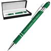 BYWEXCLESD Penne Personalizzate con Scritta Nome Inciso Penne a Sfera Personalizzabili con Stilo Regalo per Matrimonio Compleanno Natale La Laurea Ufficio Commerciale, Verde