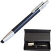 Stileitaliano Penna a sfera in Vera Fibra di Carbonio personalizzata a scatto refill blu punta touch con custodia idea regalo festa della mamma (Fibra di Carbonio)