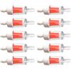 BE-TOOL 10 valvole di ritegno per acquario, 4 mm, bianco-rosso, unidirezionale, trasparenti, valvole di non ritorno, protezioni per pompe per tubi aerei, accessori per acquari