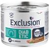 Generico Exclusion Diabetic umido cane small, alimento dietetico per cani di taglia piccola con diabete mellito gusto MAIALE,SORGO e PISELLI | 6 scatolette da 200 grammi l'una.