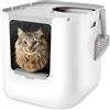 Modkat Scatola Gatto Lettiera XL configurabile dall'ingresso superiore o front-entry, sembra grande, riduce il monitoraggio della lettiera