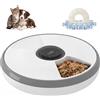 PawHut Distributore Automatico Cibo Gatti e Cani, Dispenser Crocchette Gatto con Timer e Display LED a Batterie, 1-6 Pasti al Giorno, per Cibo Secco e Umido, per Cani Piccoli/Mini e Gatti
