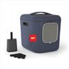 Rotho MyPet Bea - Lettiera per gatti XXL con cappuccio e pala, in plastica (PP riciclato), blu, 61,4 x 49,9 x 57,6 cm