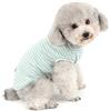 SELMAI Camicie per Cani di Piccola Taglia Strisce Moda Senza Manica Confortevole Cotone Morbido Magliette per Chihuahua Vestiti Abiti Maglietta per Gatti Abbigliamento T Shirt Cane Estate Verde M