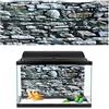 Tomotato Poster di Sfondo per Acquario, Sfondo Decorativo per Acquario con Parete Rocciosa Poster Adesivo in PVC Carta Decorativa per Fondale per Acquario (61 * 41cm)
