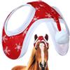 Generico Cappello di Babbo Natale per,Copriredini Cavallo Natalizio | Copricapo Decorativo Traspirante Con A Fiocchi Di Neve Per Feste Invernali E Accessorio Da Fattoria