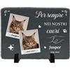 Umitive Targa Commemorativa per Gatti con Foto - Pietra Tombale Personalizzata, Regalo di Condoglianze per la Perdita del Tuo Animale, Decorazione da Giardino (Style L)