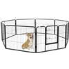 Outsunny PawHut Recinto Recinzione box per Animali Cani Gatti Cuccioli Roditori Rete Gabbia di Ferro per Esterno Giardino 80x60cm 8pz