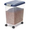 Iris Ohyama, Contenitore per Crocchette Ermetico, 30L/11kg, Blu, Ermetici, Plastica, con Coperchio, Per Cibo per Gatti, Cani, Cibo secco, Crocchette, Dolci, MP-8