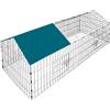 CADOCA® Recinto Conigli Esterno 180x75x75cm Conigliera con Protezione Solare Giardino Gabbia Animali Porcellini India Lepri
