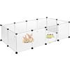 Froadp 145 x 75 x 48 cm, singola, coniglio, XL, in plastica, per piccoli animali, con porta, beccuccio per porcellini d'India, per piccoli animali, gabbia per roditori (bianco)