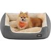 Feandrea Cuccia Cane Interno, Tappeto Rimovibile e Reversibile | Cuccia per Cani e Animale Domestico, Bordi Rialzati, Fondo Antiscivolo, M, 70 x 55 x 21 cm, PGW003G01