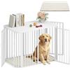 Hzuaneri Gabbia per Cani da Interno 108 cm, kennel Cane Medio con Cuscino, 3 Porte per Cani di Piccola Media, 66 x 108 x 77,5 cm, XXL, Bianco DFC86713W