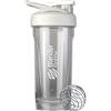 BlenderBottle Strada - Tritan - Borraccia con BlenderBall, adatta come shaker per proteine, bottiglia d'acqua, senza BPA, scala fino a 600 ml, capacità 820 ml, bianco, 273 g