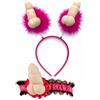 realGOOS Cerchietto con antenne piselli e giarrettiera con pisello per la sposa hot alla festa di addio al nubilato sexy gadget per adulti 18+
