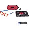 Gunnar occhiali videogiochi e computer | Cruz Kids Small (age 12+) | Colore del Cornice: Spider-Man, Tinta de Lenti: Ambra (Blocca 65% luce blu e 100% UV luce) | luce blu bloccanti | lente brevettata