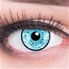 Meralens Lenti a Contatto Colorate Blu Nero Satoru Lenses - con porta lenti a contatto - ideali per Manga Anime Halloween - Durata 1 Anno - 1 Coppia senza correzione