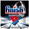 Finish Quantum Ultimate - Pastiglie per lavastoviglie con effetto 3 strati - Pulizia potente, sgrassante e lucentezza - Gigapack con 140 pastiglie Finish